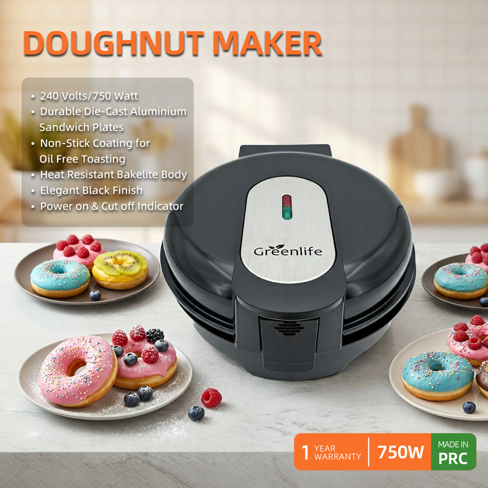 Greenlife Electric Doughnut Maker Machine 750W – 7 Hole Non-Stick Donut Maker - Image 4