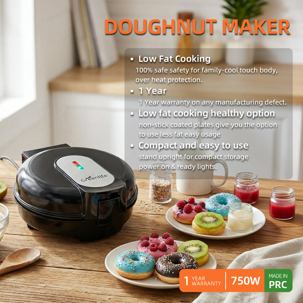 Greenlife Electric Doughnut Maker Machine 750W – 7 Hole Non-Stick Donut Maker - Image 3