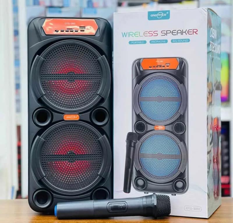 GTS 1880 BT Rechargable Speaker With Mic 6.5IN