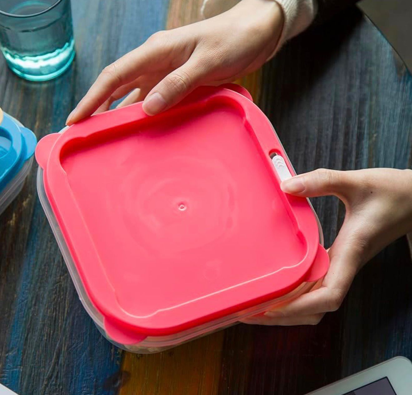 4pices Kitchen storage box transparent - Image 4