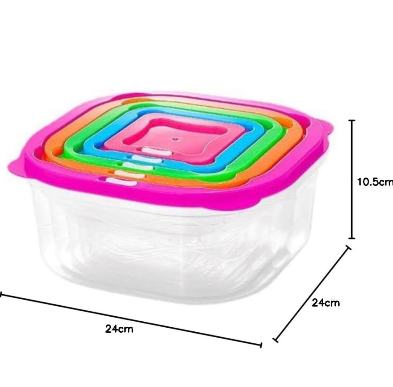4pices Kitchen storage box transparent - Image 2