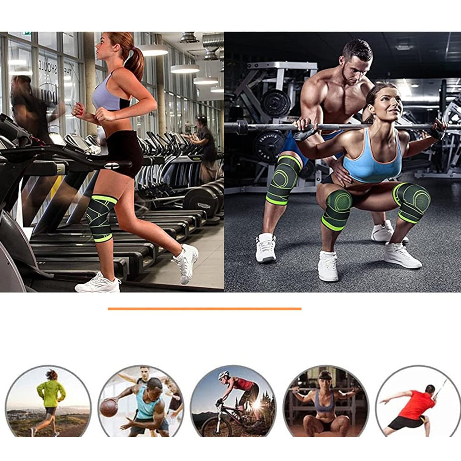 Knee Guard Brace Support Pain Reliving Adjustable Sleeves For Sports Running Men Women - Image 5