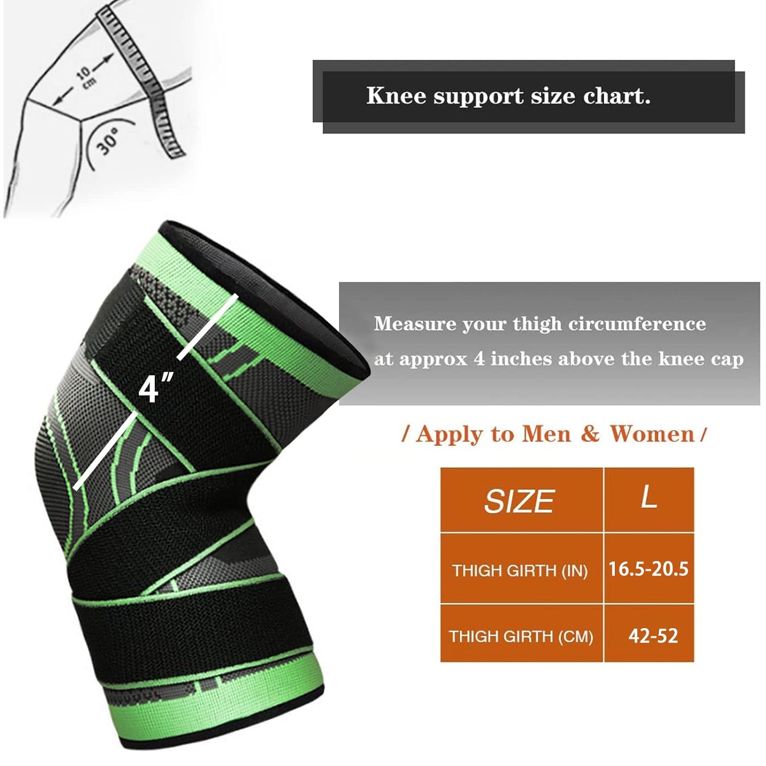Knee Guard Brace Support Pain Reliving Adjustable Sleeves For Sports Running Men Women - Image 4