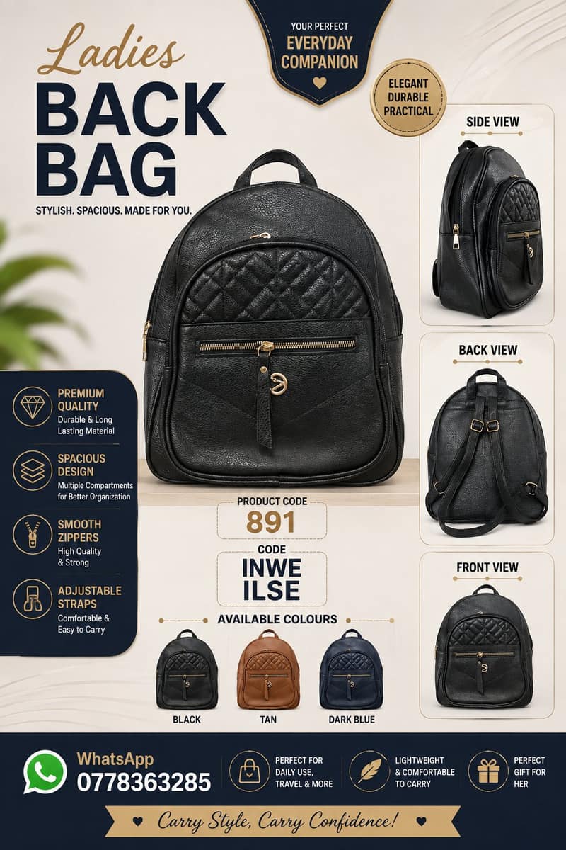 Ladies Back Bag 891