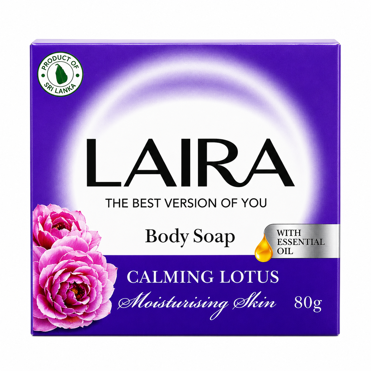 LAIRA CALMING LOTUS BOY SOAP WITH ESSENTIAL OIL - 80G | BUY 3 - 95/- ONLY