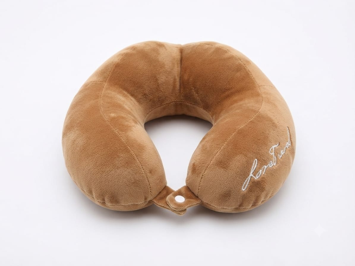 "LoveTravel" Premium Plush Neck Pillow - Image 3