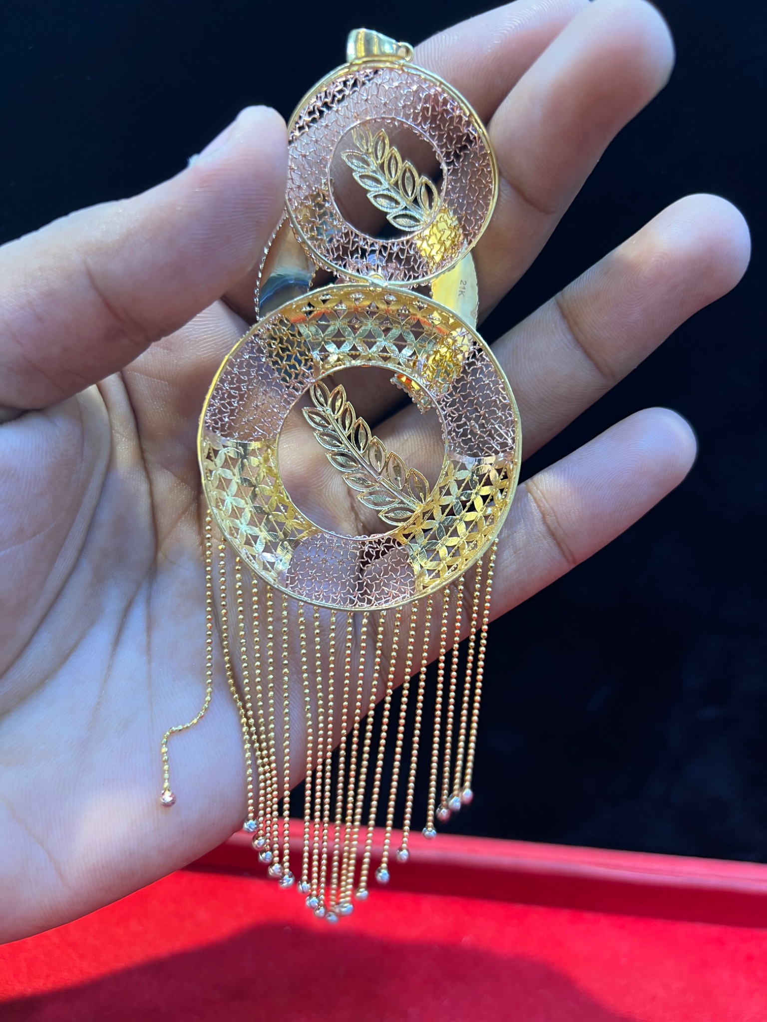 Luxury Tri-Tone  Tassel Pendant  for Necklace Charm - Image 3