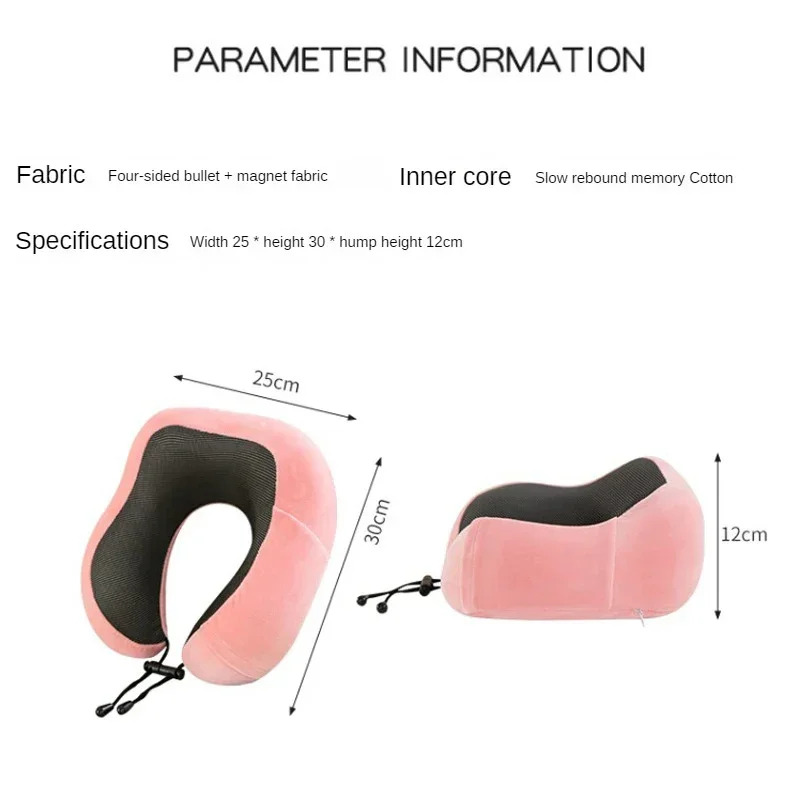 Memory Foam U-Shaped Travel Neck Pillow | Cervical Support Airplane Sleep Pillow | Soft Massage Neck Rest - Image 3