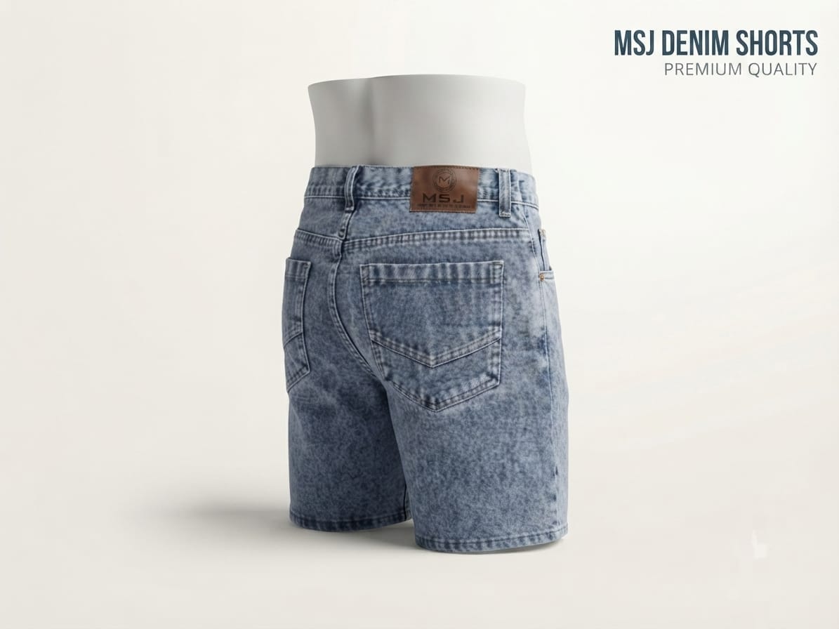 MSJ Premium Denim Shorts - Blue