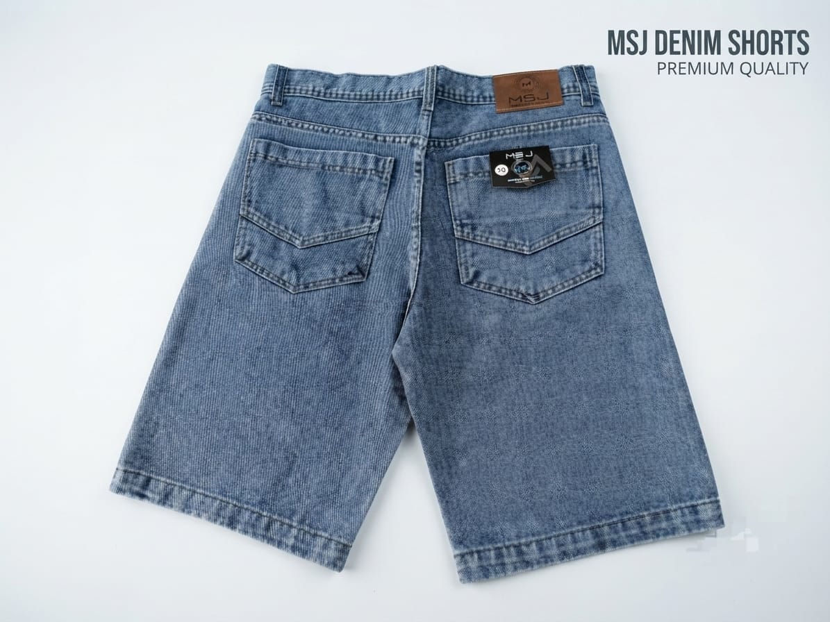 MSJ Premium Denim Shorts - Blue - Image 3