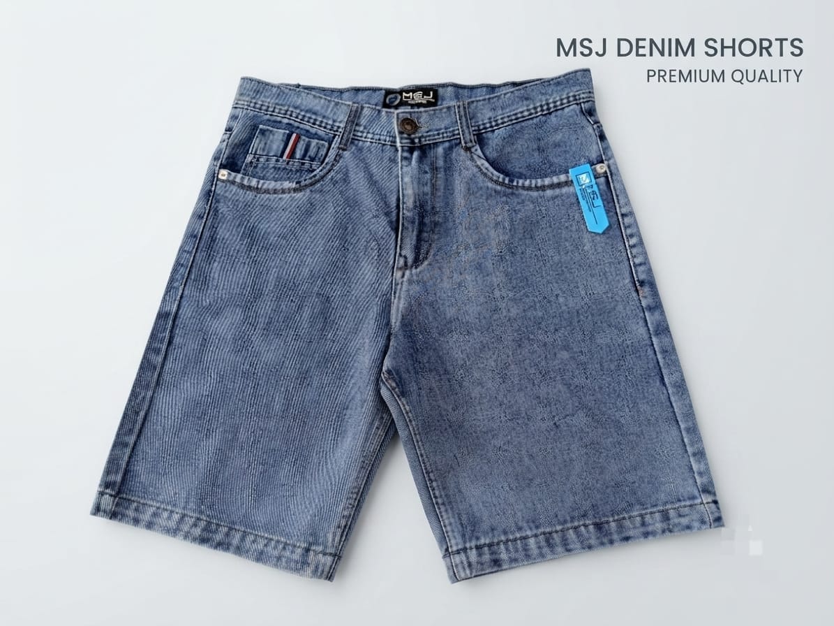 MSJ Premium Denim Shorts - Blue - Image 2