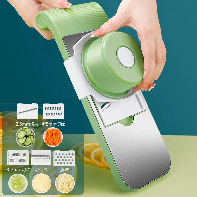 Multifunctional Vegetable & Fruit Slicer with 5 Interchangeable Blades Mandoline Food Cutter - Image 3