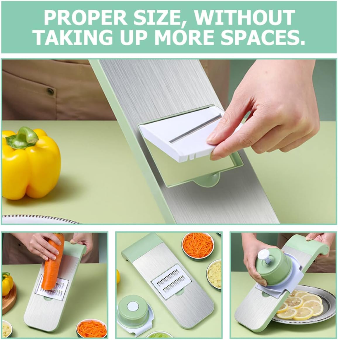 Multifunctional Vegetable & Fruit Slicer with 5 Interchangeable Blades Mandoline Food Cutter - Image 2