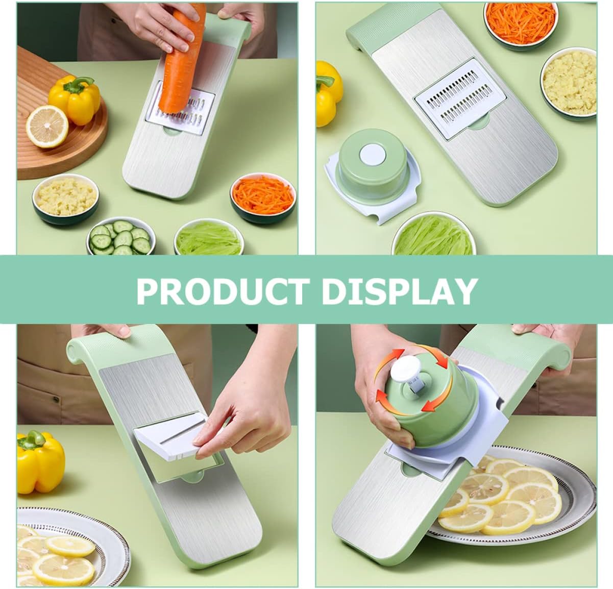 Multifunctional Vegetable & Fruit Slicer with 5 Interchangeable Blades Mandoline Food Cutter - Image 4