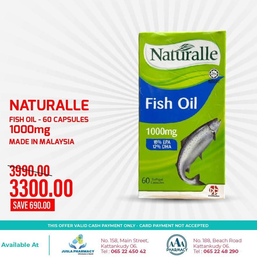 NATURALLE FISH OIL 1000MG 60'S
