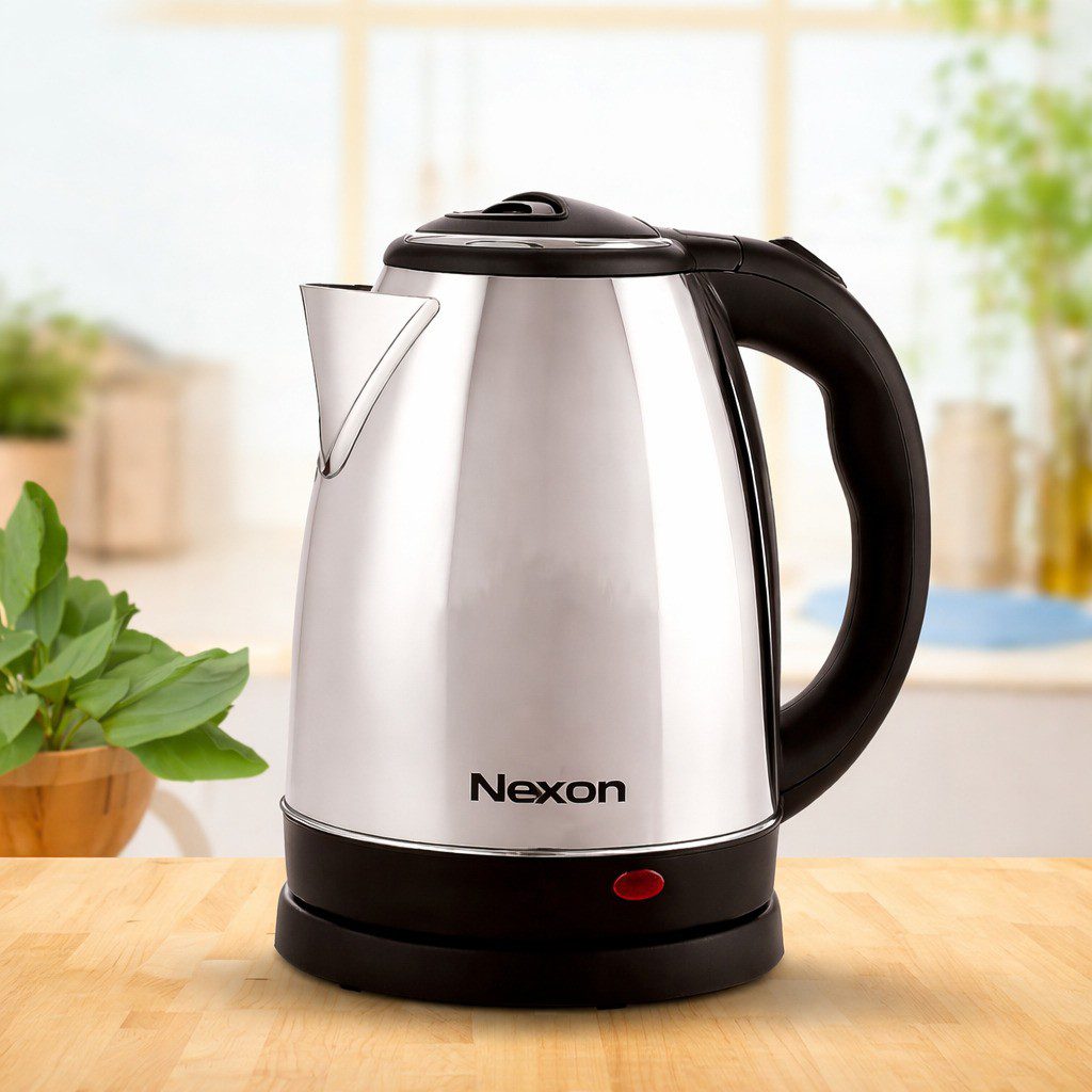 Nexon 1.8L Stainless Steel Cordless Electric Kettle 1500W – Fast Boil Automatic Shut-Off | Model NXCK-1166