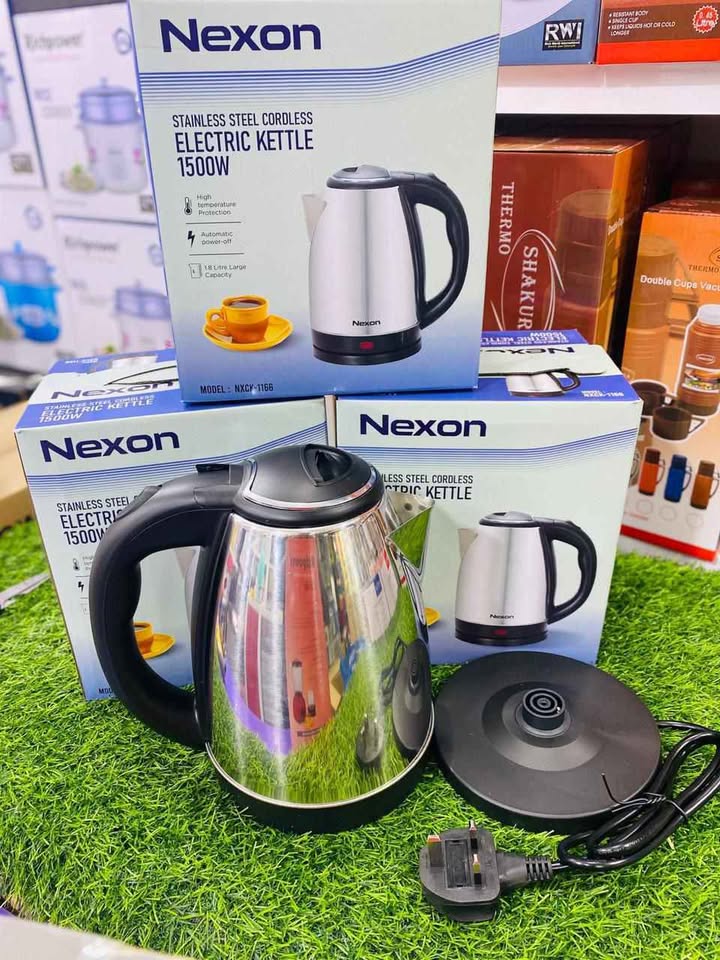 Nexon 1.8L Stainless Steel Cordless Electric Kettle 1500W – Fast Boil Automatic Shut-Off | Model NXCK-1166 - Image 2