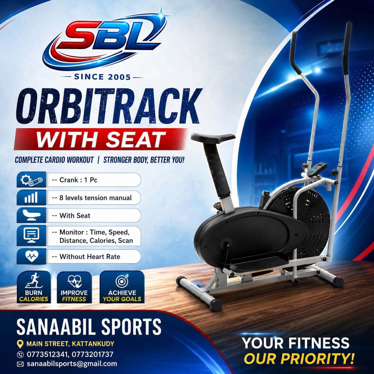 Orbitrek Cycling Exercise Machine Gym Workout Equipment - Image 2