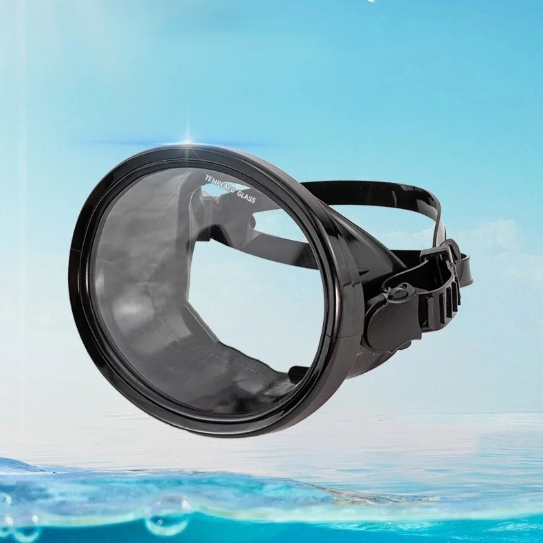 Oval Diving Mask Adjustable Anti-Fog Single Lens Scuba Goggles for Diving & Snorkeling - Image 1