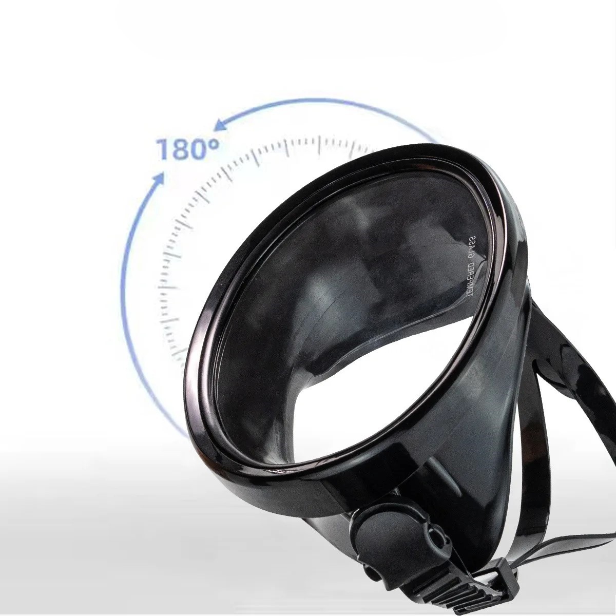 Oval Diving Mask Adjustable Anti-Fog Single Lens Scuba Goggles for Diving & Snorkeling - Image 2