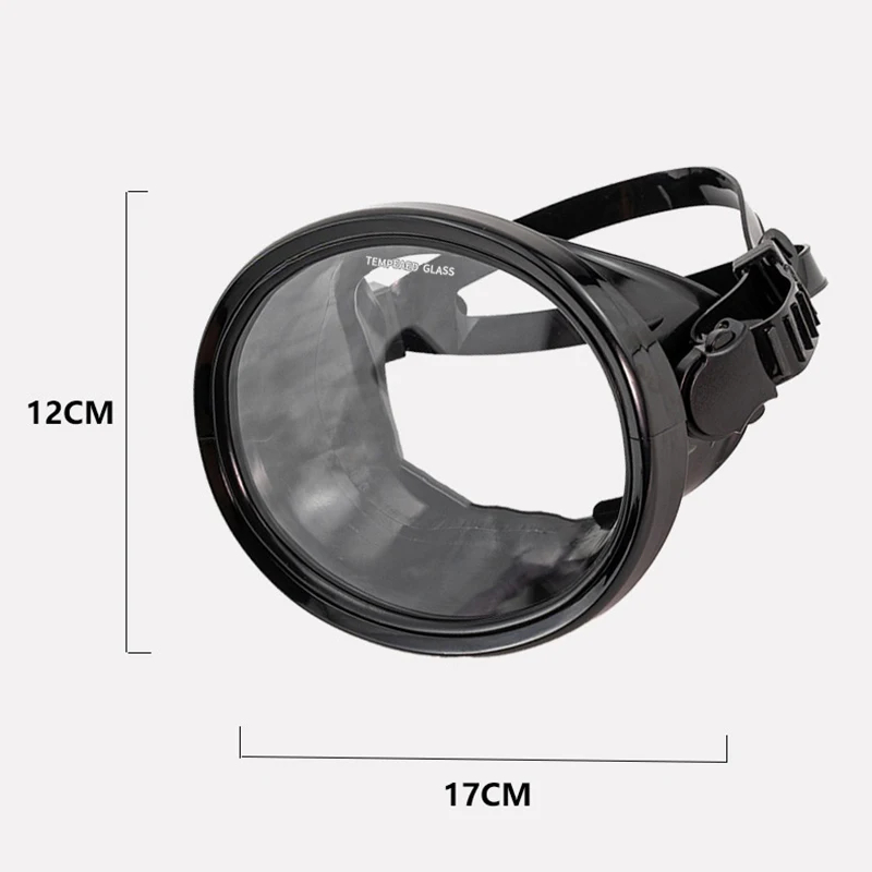 Oval Diving Mask Adjustable Anti-Fog Single Lens Scuba Goggles for Diving & Snorkeling - Image 4