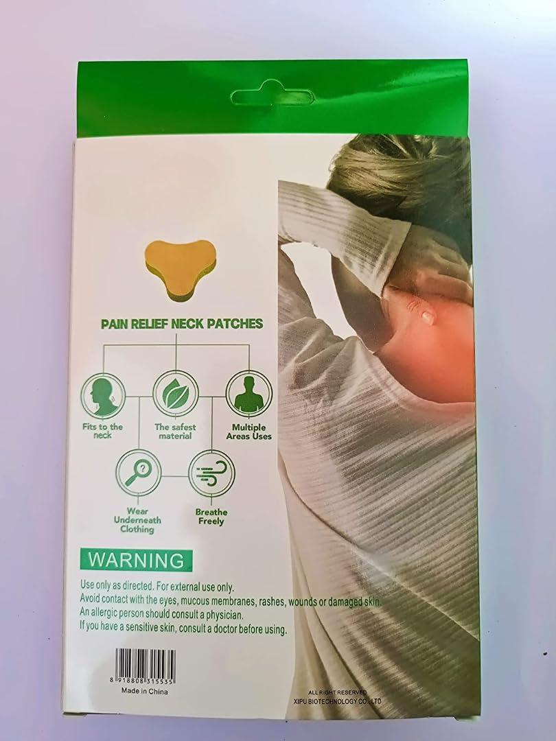Pain Relief Neck Patch Sticker – 10 Patches Self Heating Herbal Warming Therapy for Neck & Muscle Pain - Image 4
