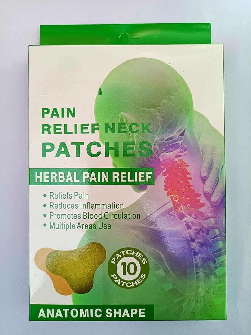 Pain Relief Neck Patch Sticker – 10 Patches Self Heating Herbal Warming Therapy for Neck & Muscle Pain - Image 2
