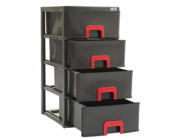 Plastic Cupboard 4Drawer Damro Daxer - Image 3