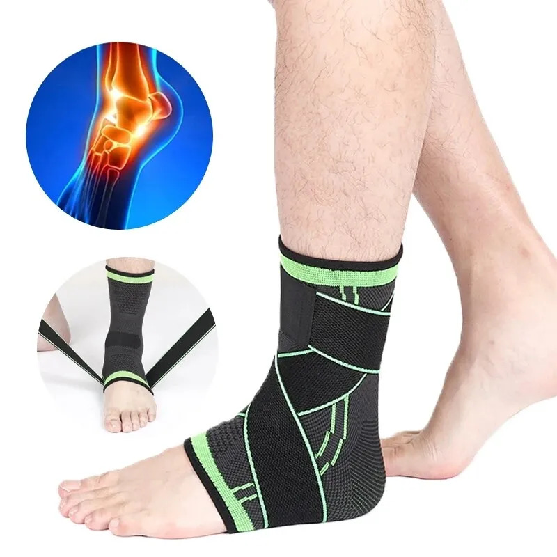 Pressurized Support Ankle Foot Guard, Ankle Support with Adjustable Strap for Weak Ankles, Sleeve Socks for Ligament Damage, Sprained Ankle - Image 1