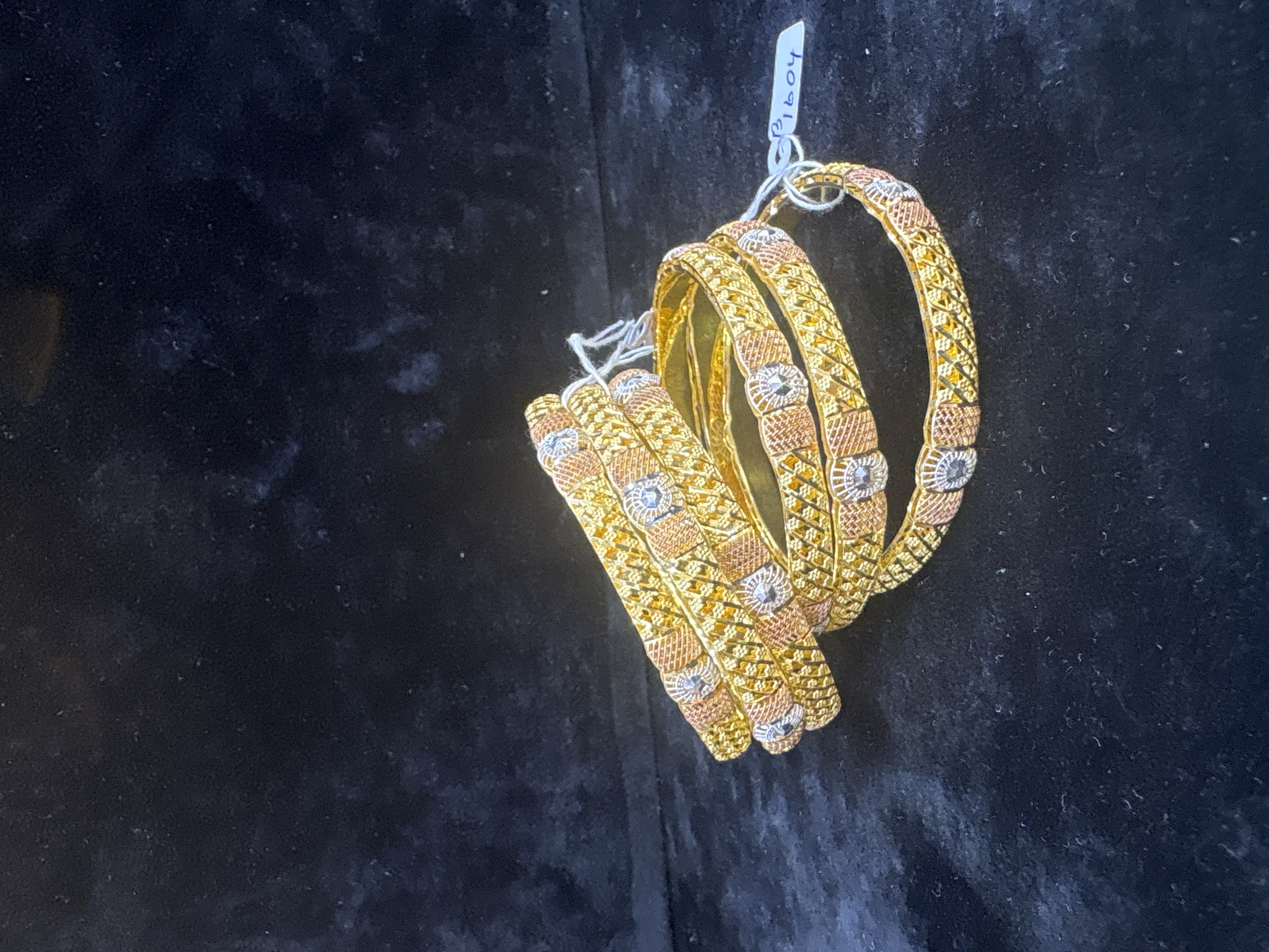Radiant Harmony 6-Piece Gold Bangle Set - Image 3