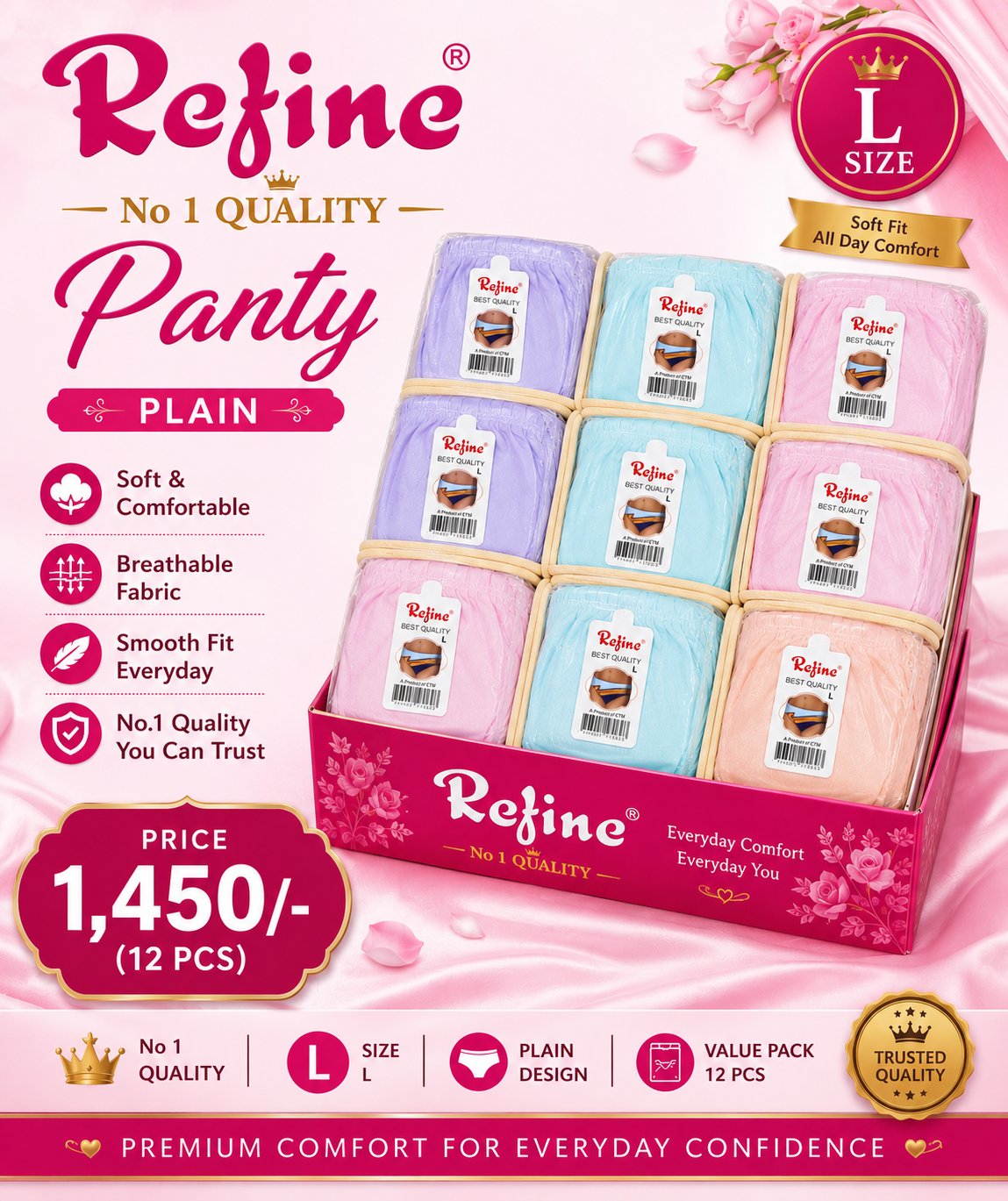 Refine No.1 Quality Panty - L - Image 2