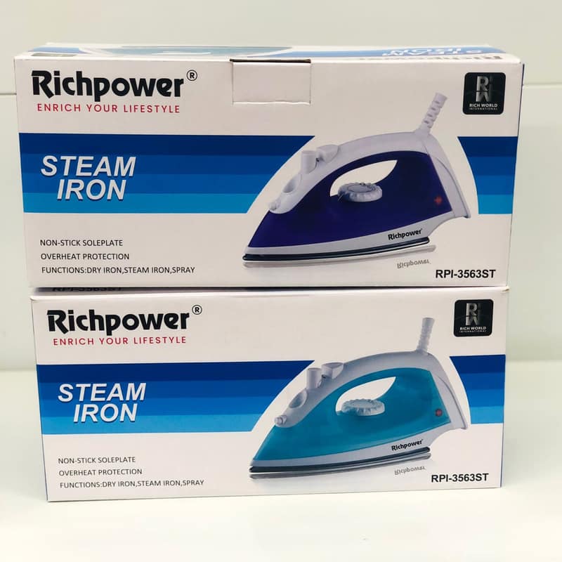 Richpower RPI-3563ST Steam Iron 1200W Non-Stick Dry & Steam Iron