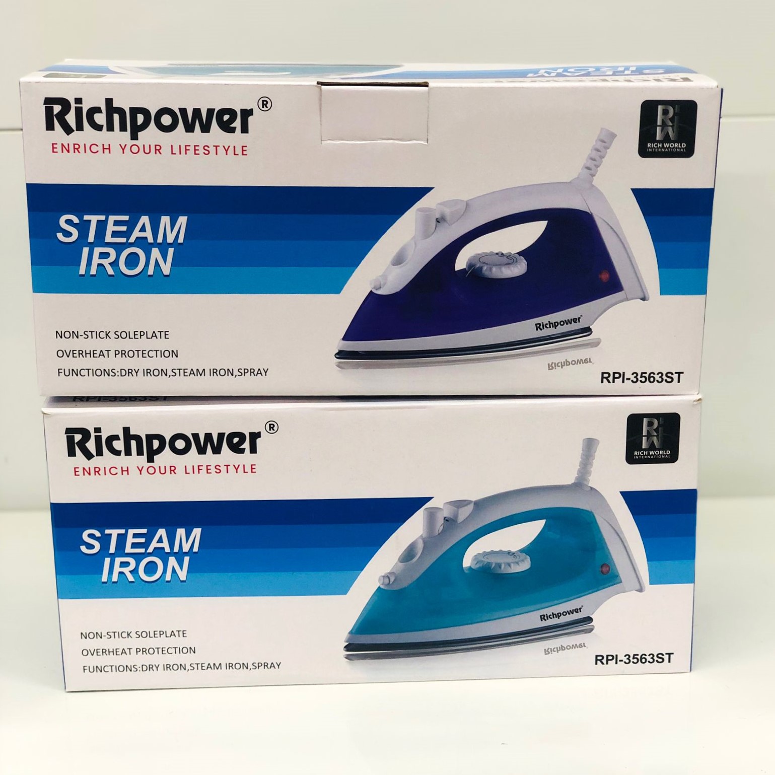Richpower RPI-3563ST Steam Iron 1200W Non-Stick Dry & Steam Iron