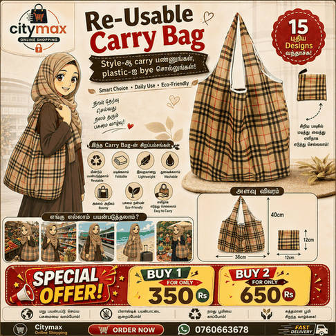 Ripstop Durable Heavy Duty Folding Tote Bags Nylon Fabric Restore Cloth Reusable Superet Foldable Shopping Bag - 001