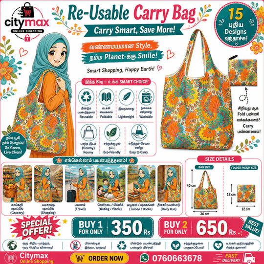 Ripstop Durable Heavy Duty Folding Tote Bags Nylon Fabric Restore Cloth Reusable Superet Foldable Shopping Bag -014