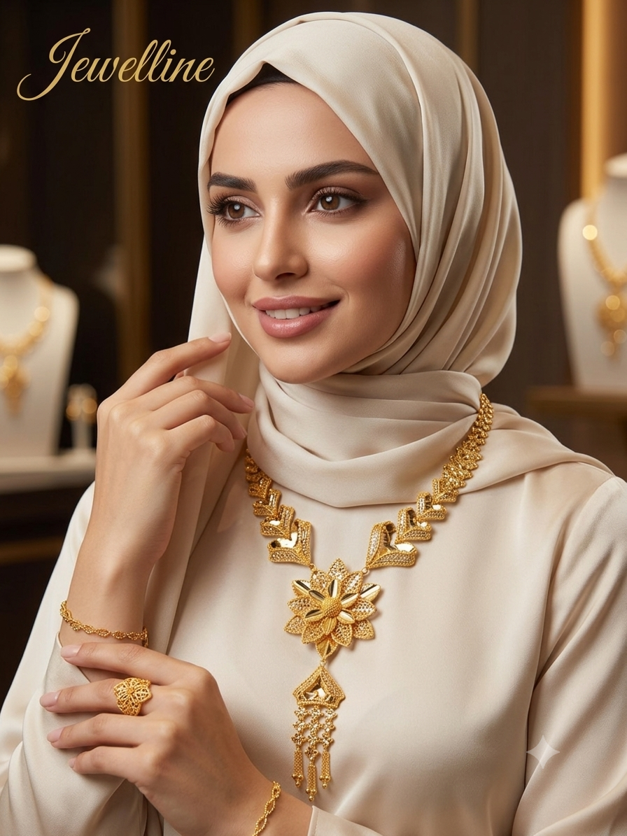 👑 Royal Blossom Gold Necklace - Image 2