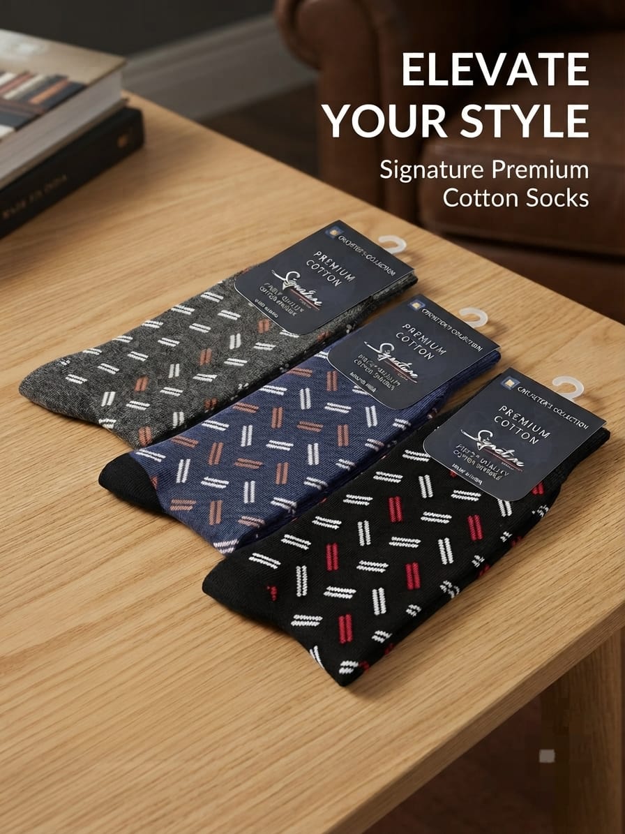 SIGNATURE PRINTED CASUAL MEN’S SOCKS - Image 5