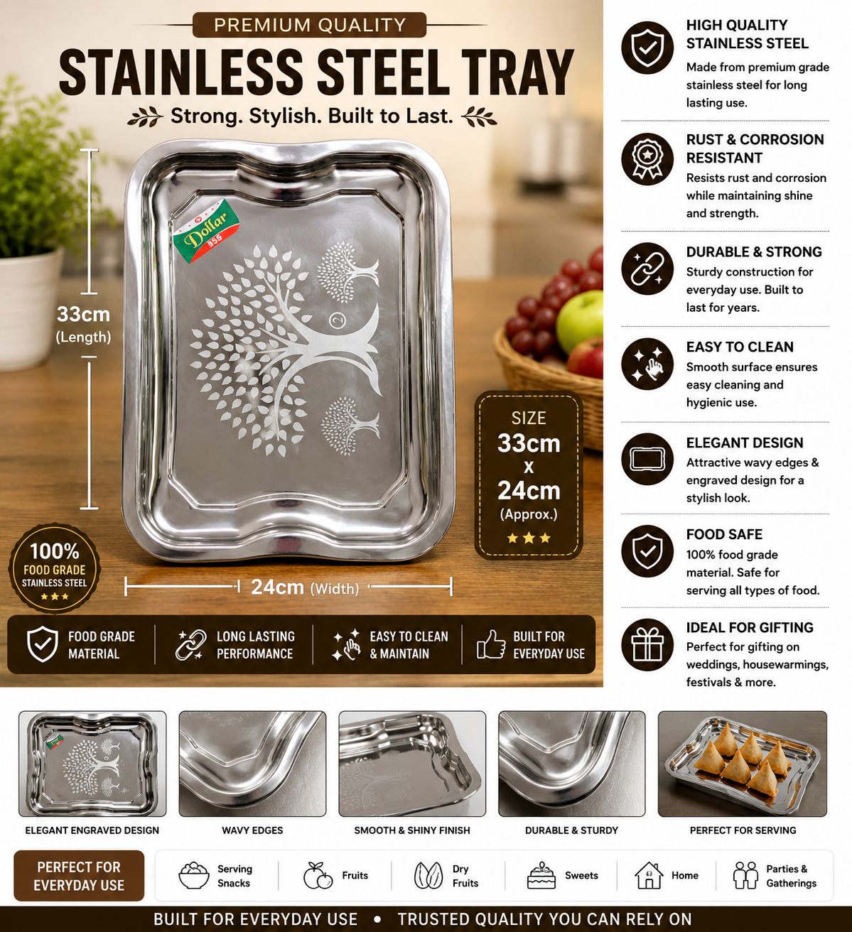 Silver tray (M)