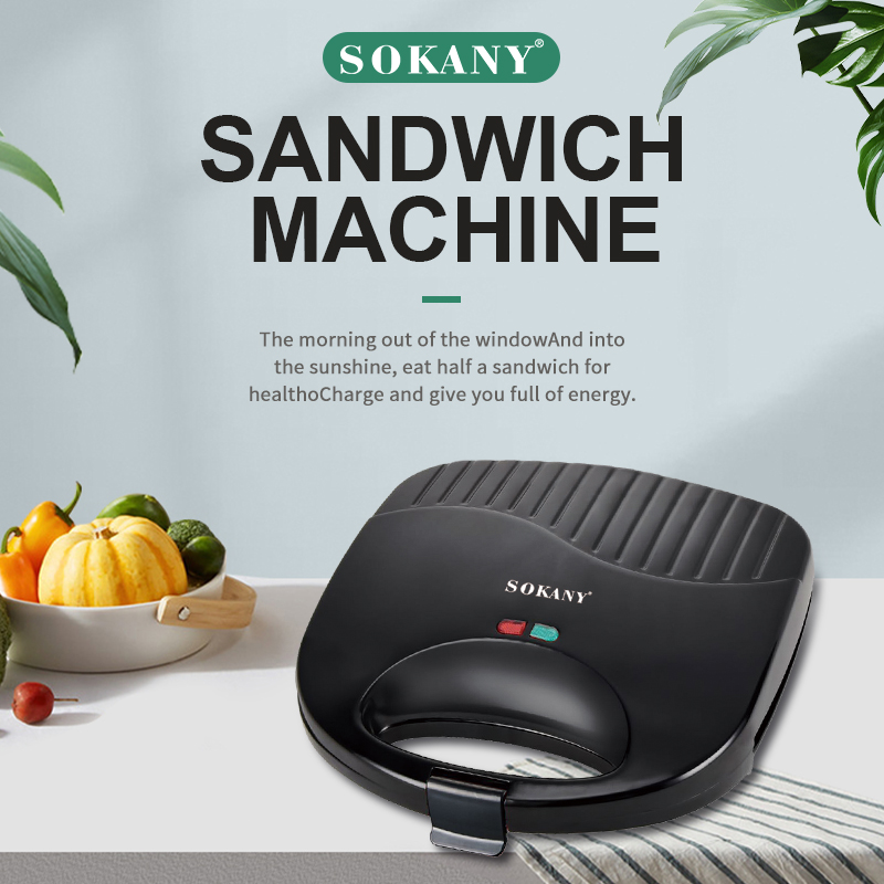 Sokany Sandwich Maker SK-115 – Non-Stick 750W Electric Sandwich Toaster with Thermostat - Image 2
