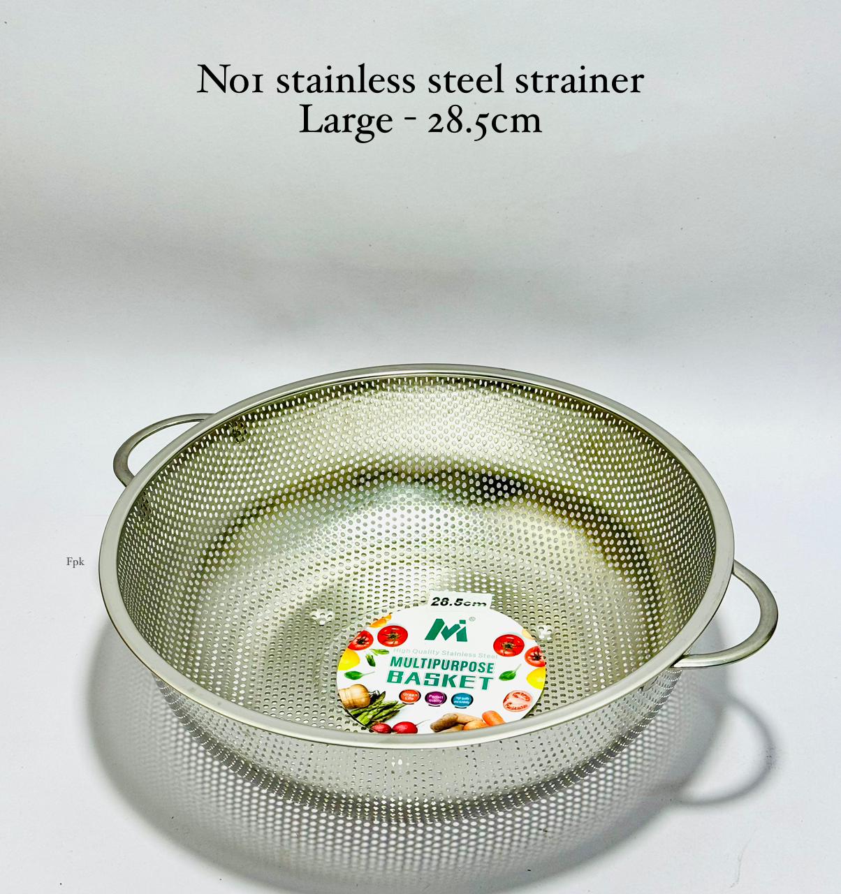 Stainless Steel Colander / Strainer Fruits & Vegetables Washing Bowl Good Quality Drainer Basket - Image 4