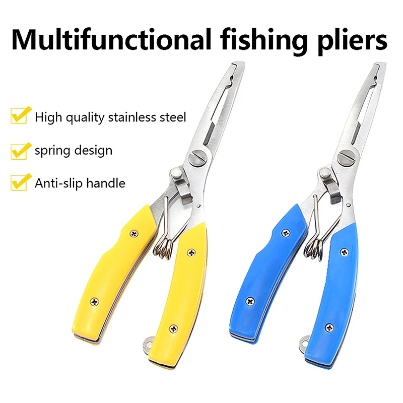 Stainless Steel Fishing Pliers Multi Tool Hook Remover Line Cutter Split Ring Pliers - Image 2