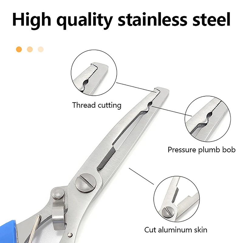 Stainless Steel Fishing Pliers Multi Tool Hook Remover Line Cutter Split Ring Pliers - Image 4