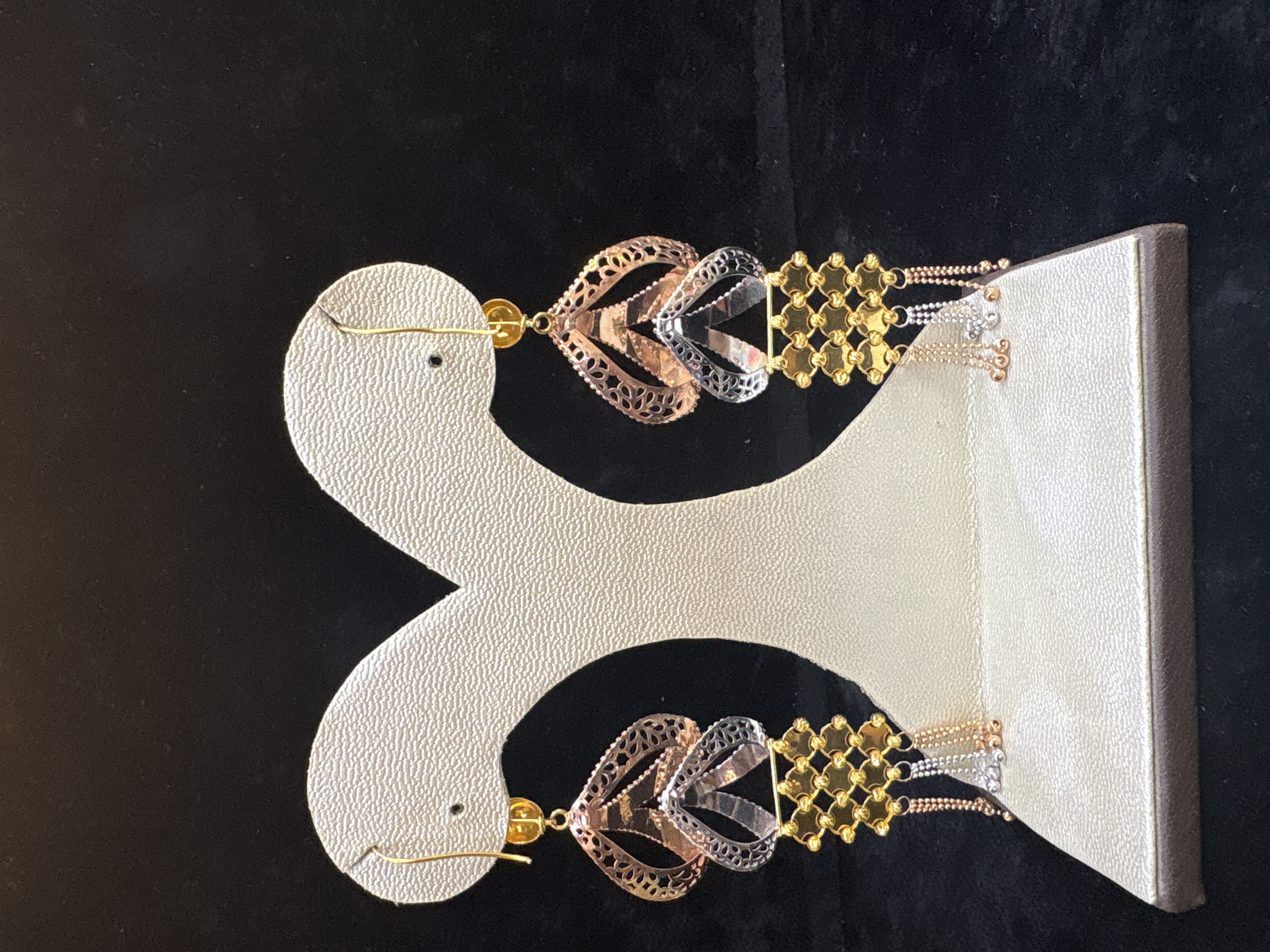 Tricolor Elegance Tassel Drop Earrings - Image 4