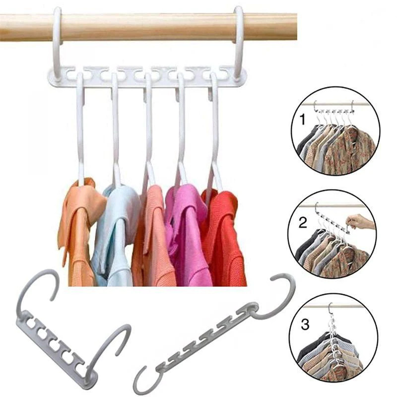 Wonder Hanger Triple Closet Space Saver – Pack of 8 in White, Magical Cascading Hangers, Space Saving Solution for Your Closet - Image 5