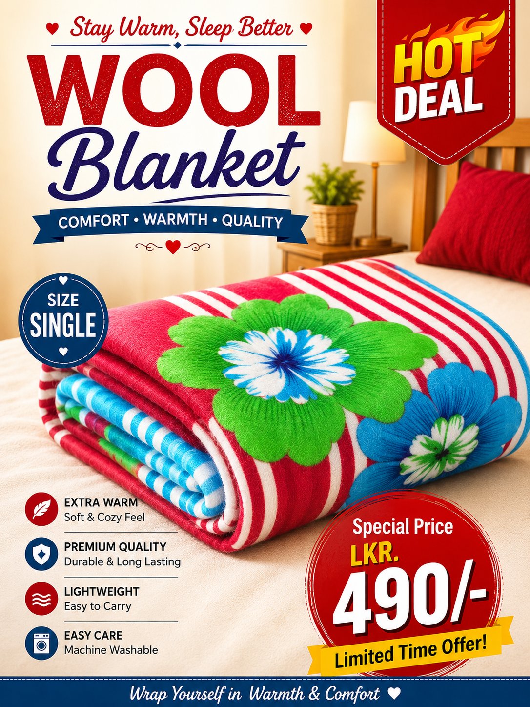 Wool Blanket - Single - Image 5