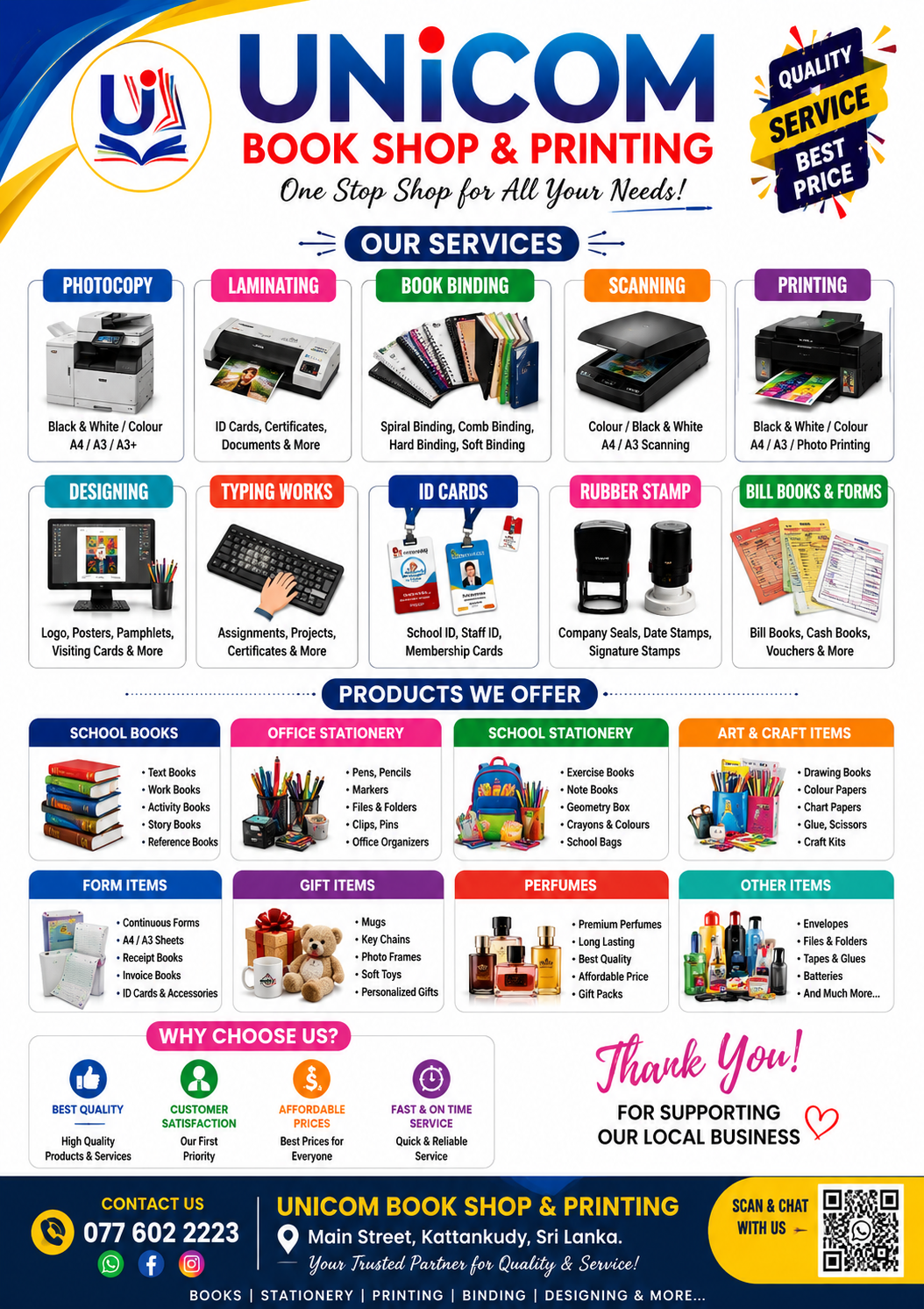 Unicom Book Shop & Printing banner